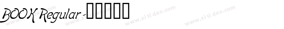 BOOK Regular字体转换